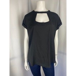 SO Goods for Life Black Sqaure Front Blouse Size XL